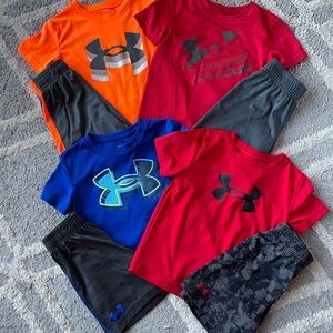 Under Armour Red and Blue Short Sleeve Tees Matching Sets